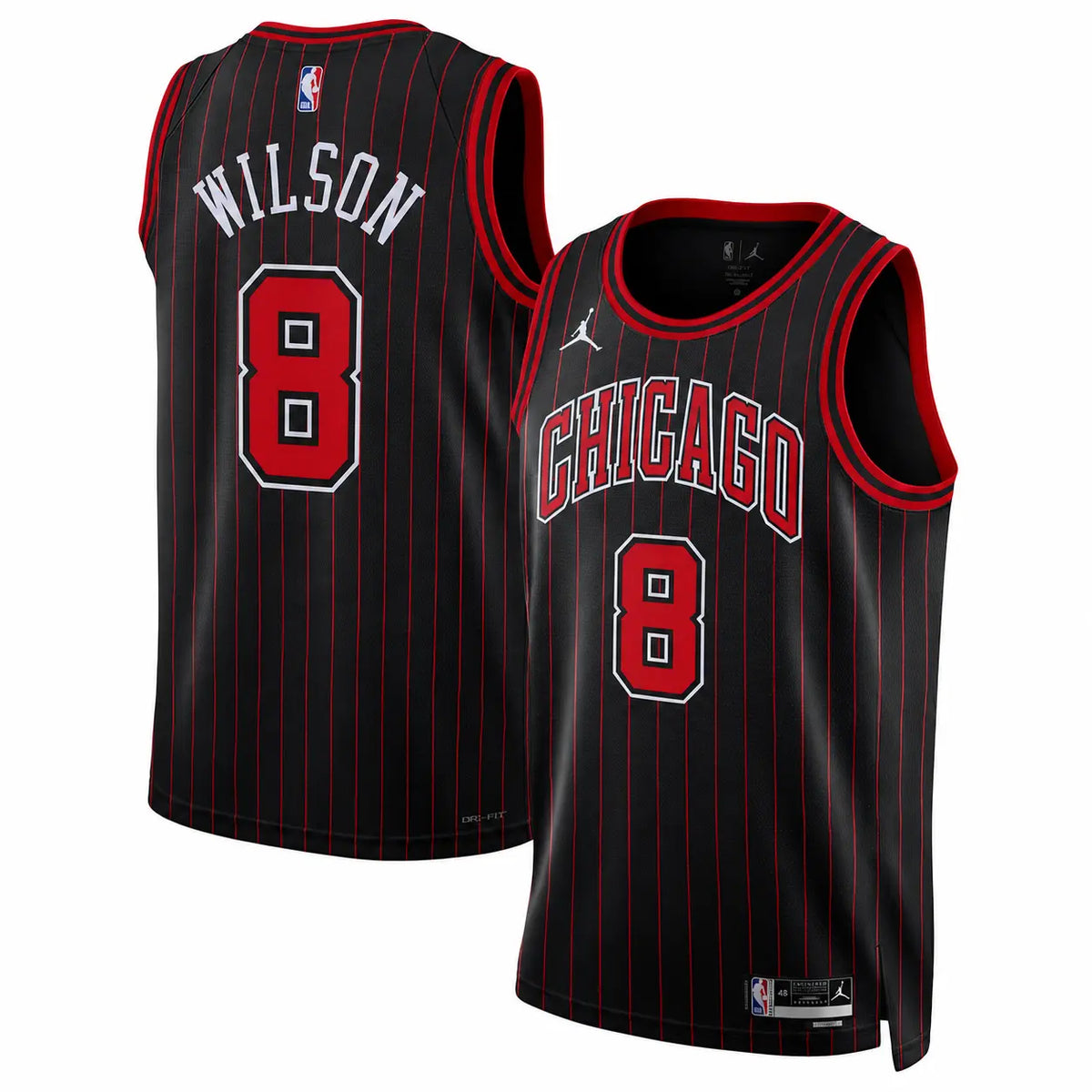 Chicago Bulls 2026 Caleb Wilson Black Stitched Jersey