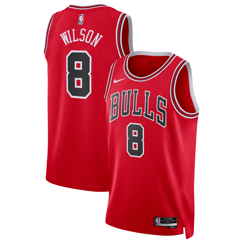 Chicago Bulls 2026 Caleb Wilson Red Stitched Jersey