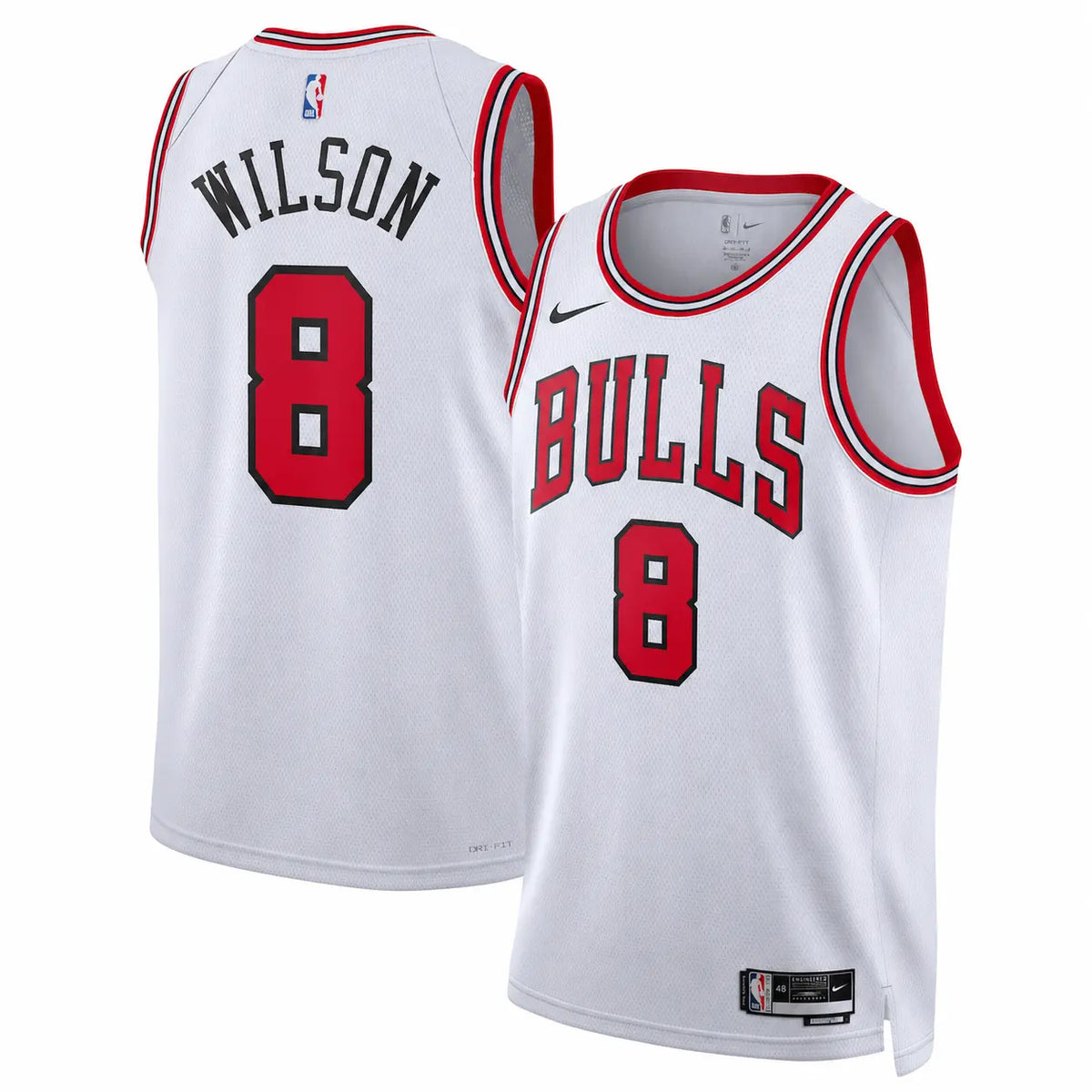 Chicago Bulls 2026 Caleb Wilson White Stitched Jersey