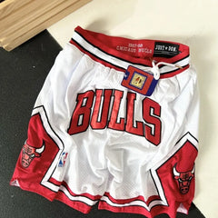 Chicago Bulls White Basketball Shorts