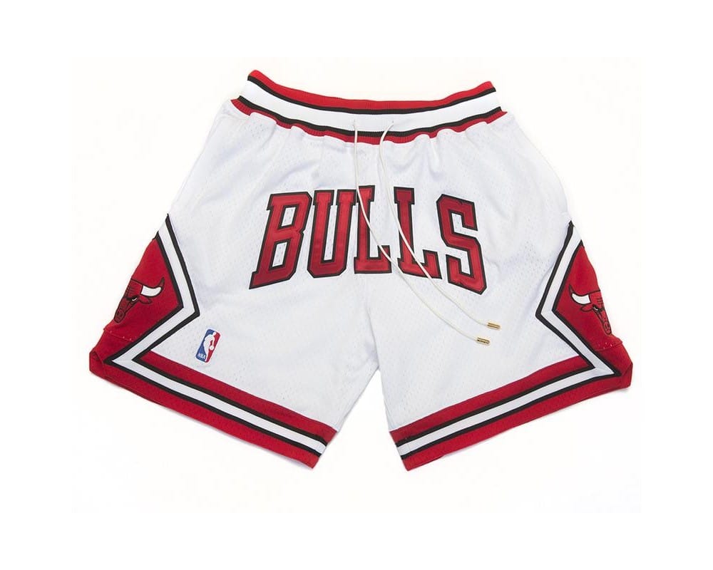 Chicago Bulls White Basketball Shorts