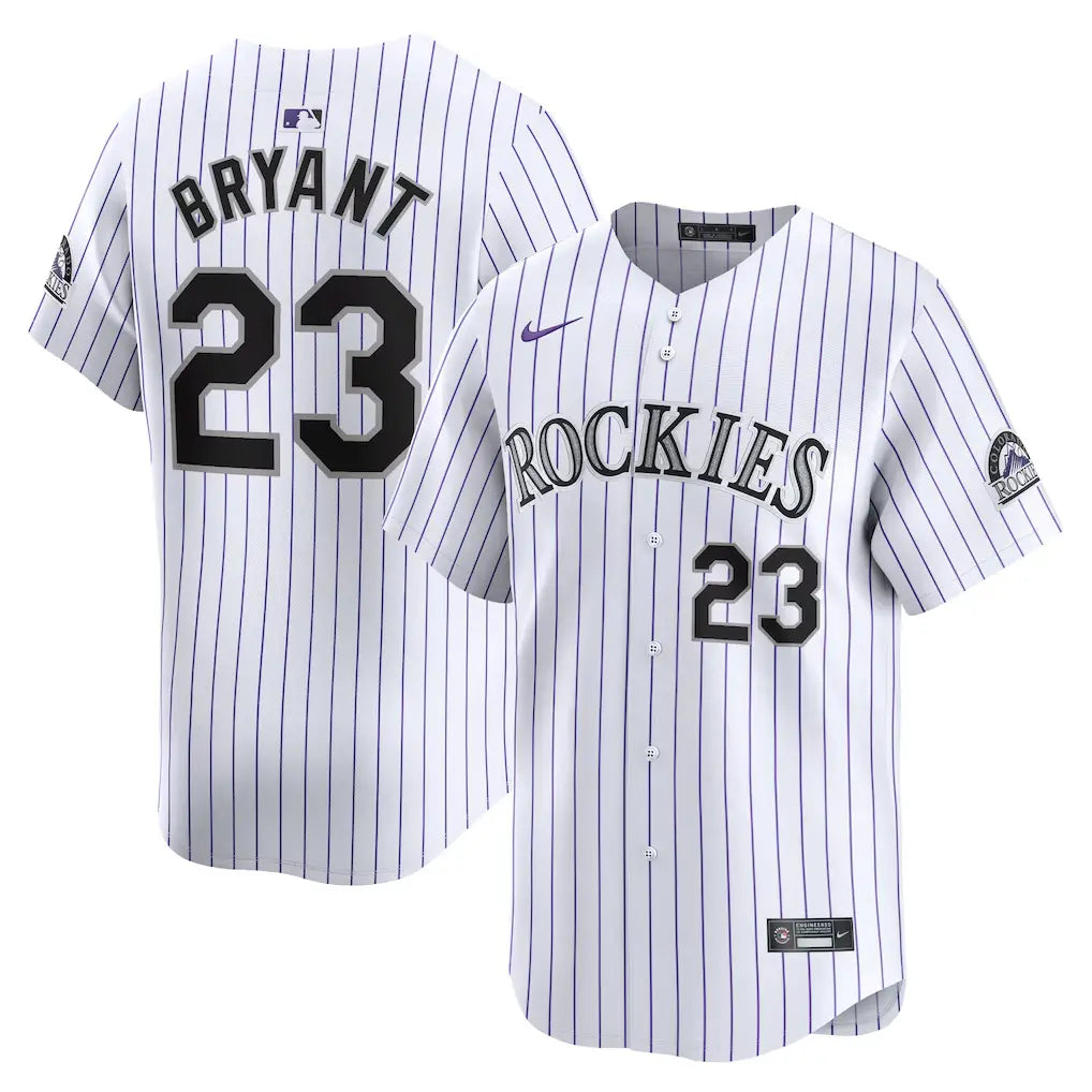 Rockies Kris Bryant White Home Limited Jersey Stitched