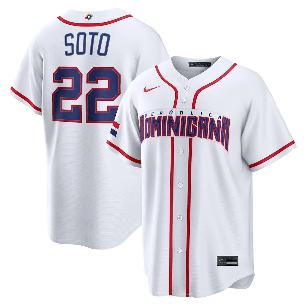 Dominican Republic Juan Soto White 2026 World Baseball Classic Jersey Stitched