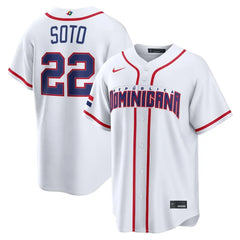 Dominican Republic Juan Soto White 2026 World Baseball Classic Jersey Stitched
