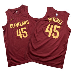 Donovan Mitchell Cavaliers Wine Sewn Down Jersey