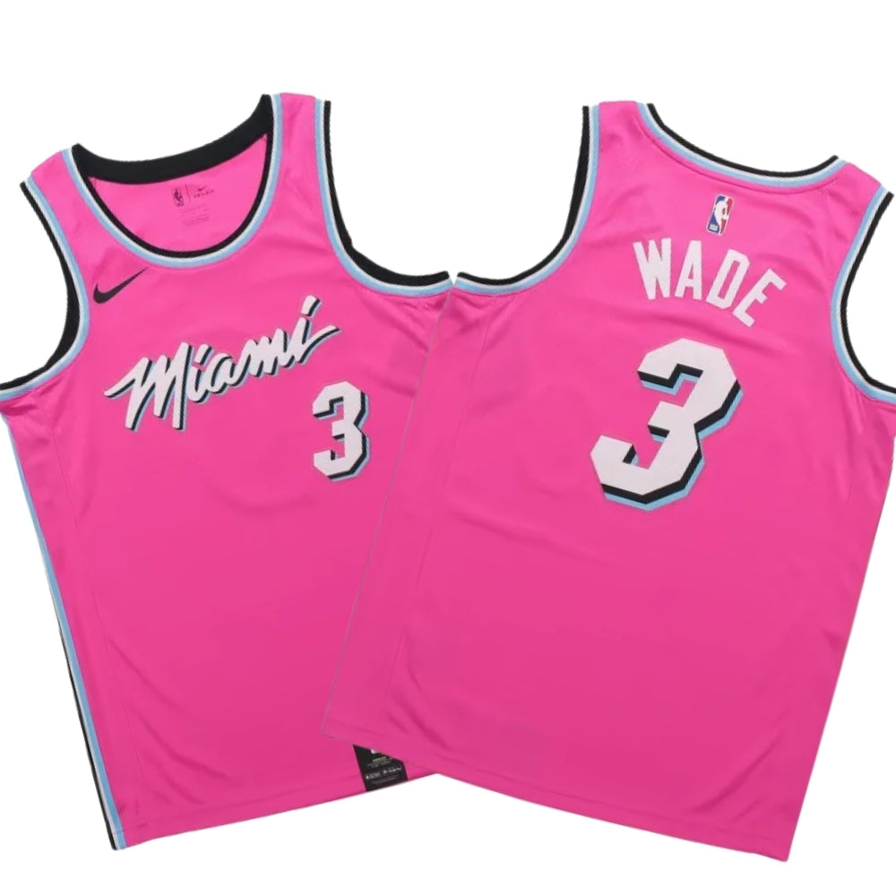 Dwyane Wade #3 Heat 19-20 Pink Stitched Jersey
