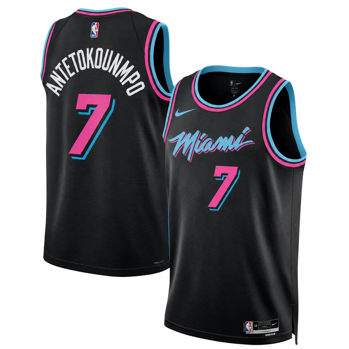 Giannis Antetokounmpo #7 Miami Heat 2025-26 Black City Edition Jersey
