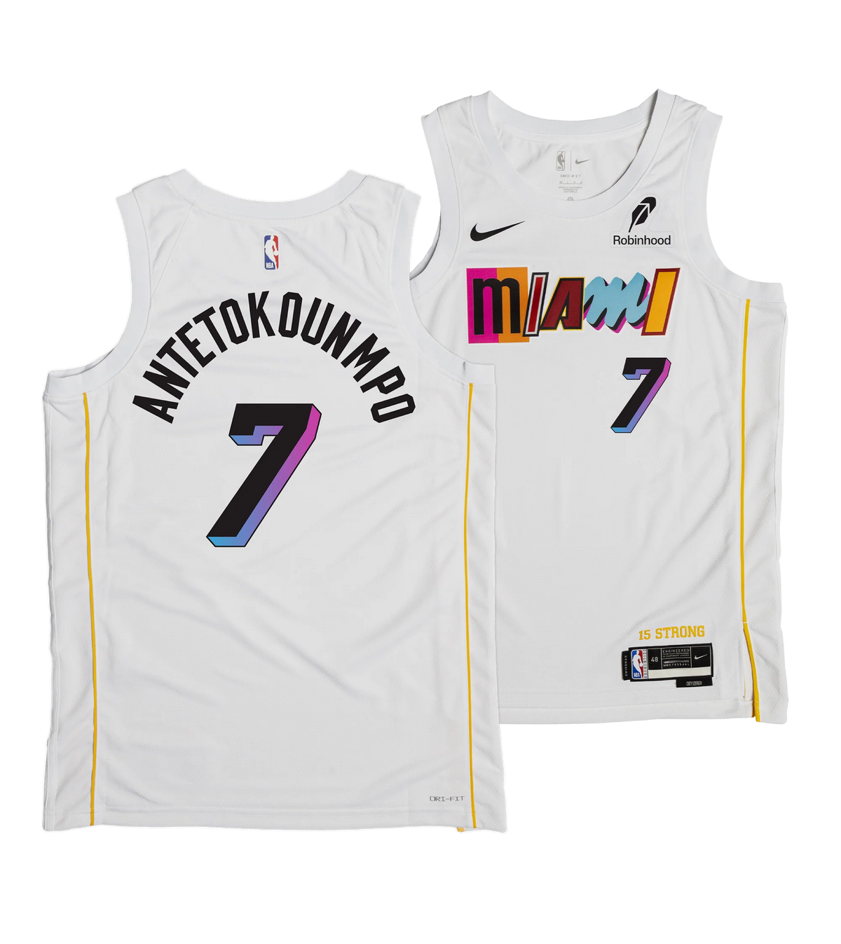 Giannis Antetokounmpo #7 Miami Mashup White Jersey