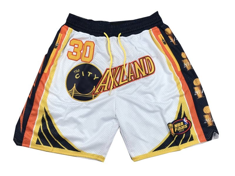 Golden State Warriors 30 Curry White Final Shorts