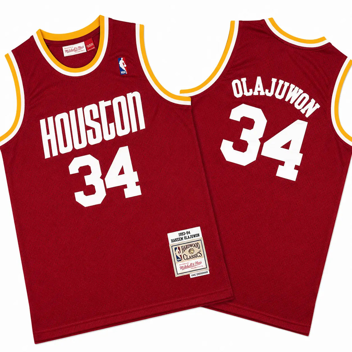Hakeem Olajuwon 34 Red Rockets 1993-94 Stitched Jersey