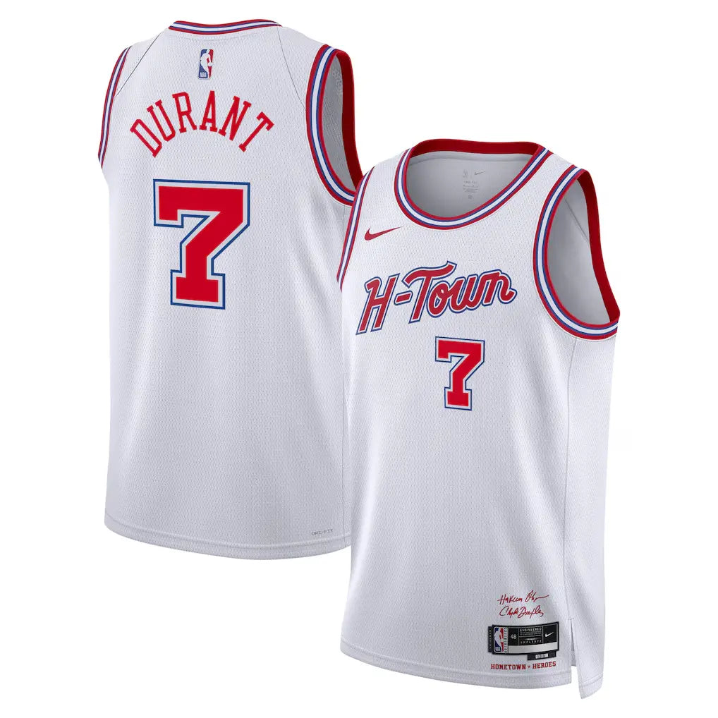 Kevin Durant White Rockets 2025-26 City Edition Jersey Stitched
