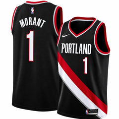 Ja Morant #1 Portland Trail Blazers 2026 Black Stitched Jersey