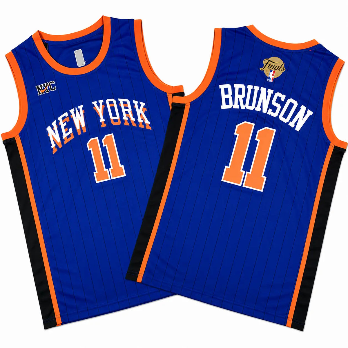 Jalen Brunson Knicks 2026 Finals Patch Royal City Edition Sewn Down Jersey