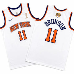 Jalen Brunson Knicks 2026 Finals Champions Patch White Sewn Down Jersey