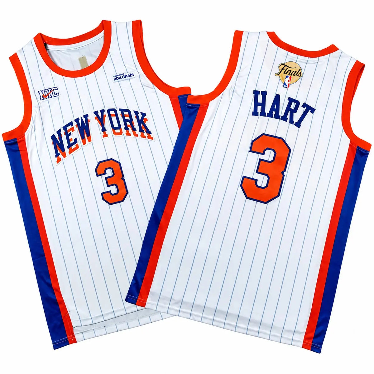 Josh Hart Knicks 2026 Finals Patch White City Edition Sewn Down Jersey