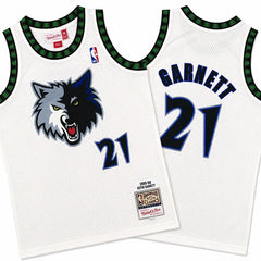 Kevin Garnett Minnesota Timberwolves Cream Chainstitch Stitched Jersey