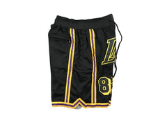 Kobe Bryant 8 24 Los Angeles Lakers Black Shorts