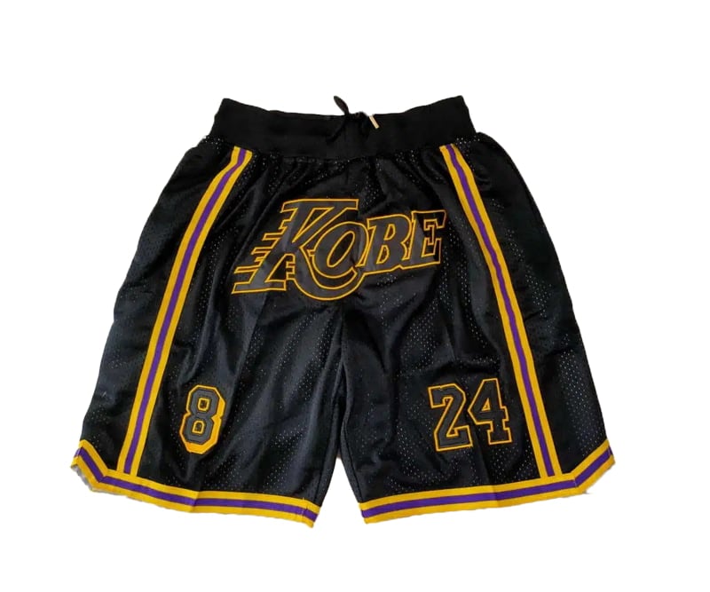 Kobe Bryant Los Angeles Lakers Black Shorts