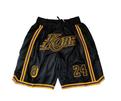Kobe Bryant Los Angeles Lakers Black Shorts