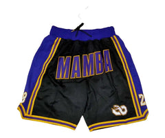 Kobe Bryant Mamba Los Angeles Lakers Black Shorts