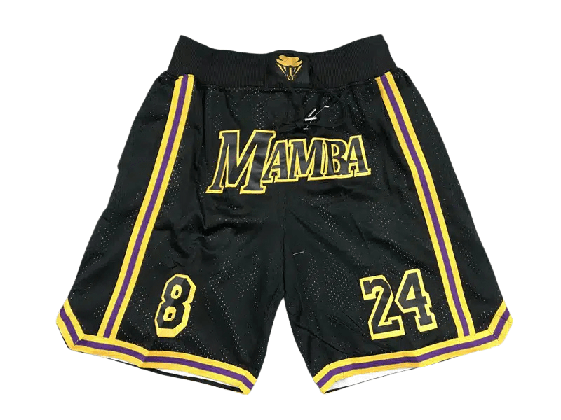 Lakers 8 24 MAMBA Black Shorts