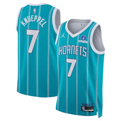 Hornets #7 Kon Knueppel Teal Jersey Stitched