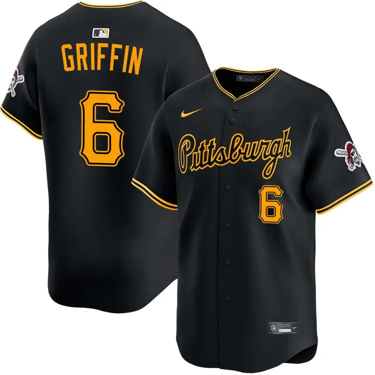 Konnor Griffin Pirates Alternate Road Limited Jersey Stiched
