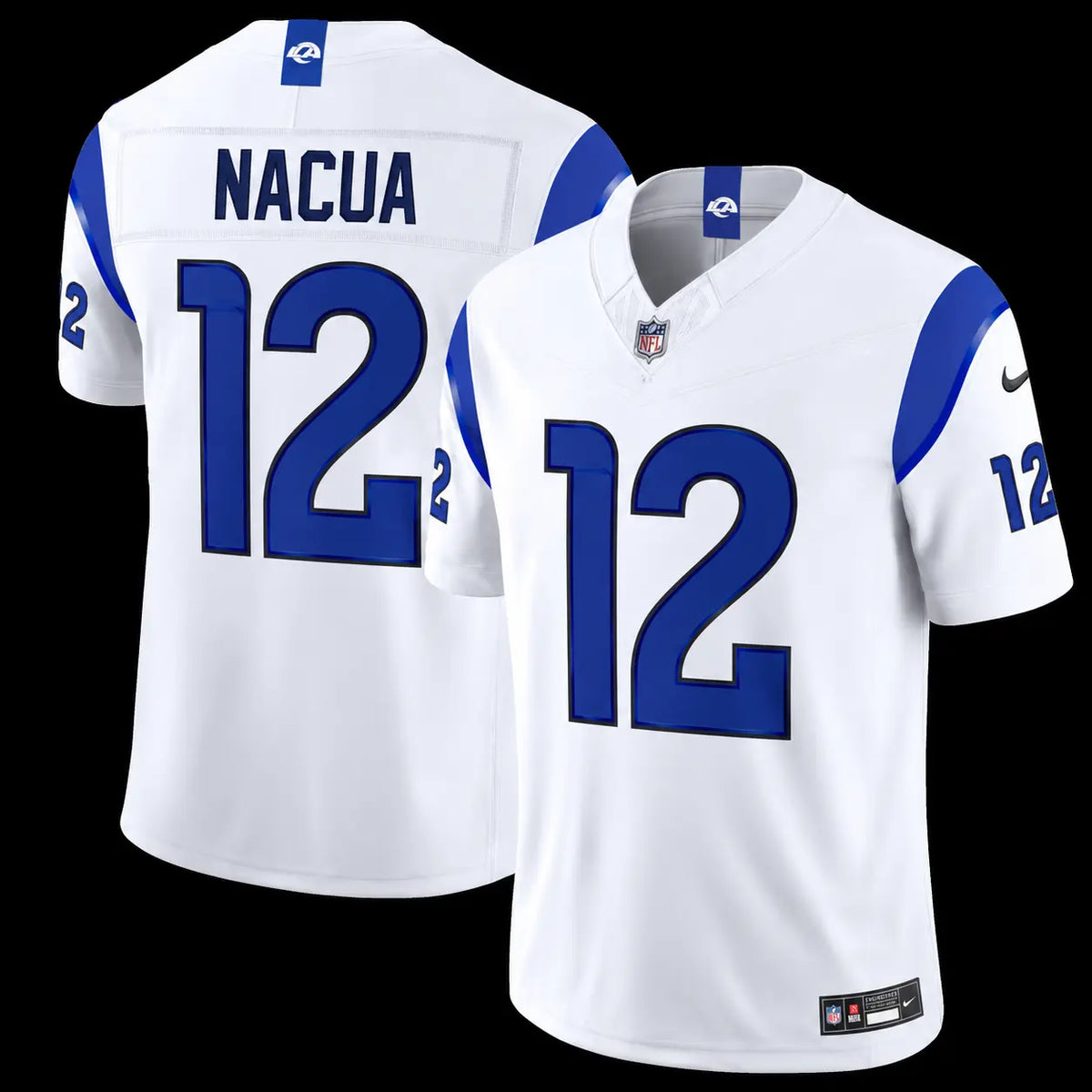 Los Angeles Rams Puka Nacua Fearsome White Stitched Limited Jersey