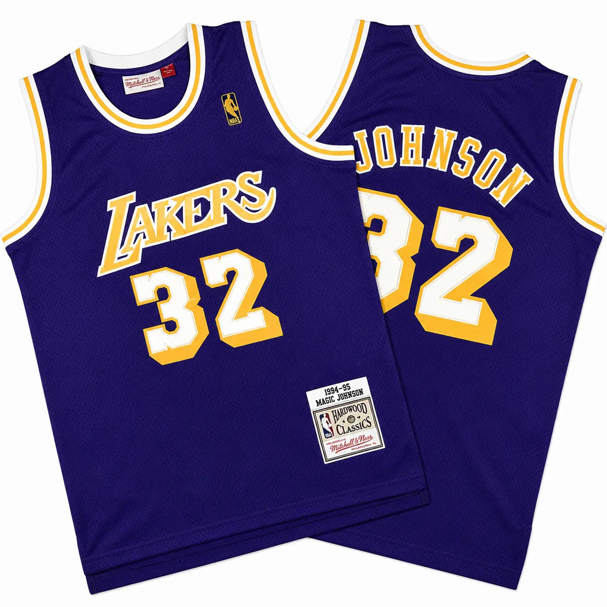 Magic Johnson 32 Lakers Purple Stitched Jersey