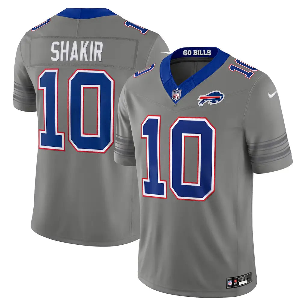 Bills 2026 Khalil Shakir Gray Nickel City Stitched Limited Jersey