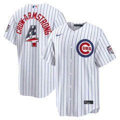 Chicago Cubs Pete Crow-Armstrong White USA 250 Fourth of July Home Stitched Jersey