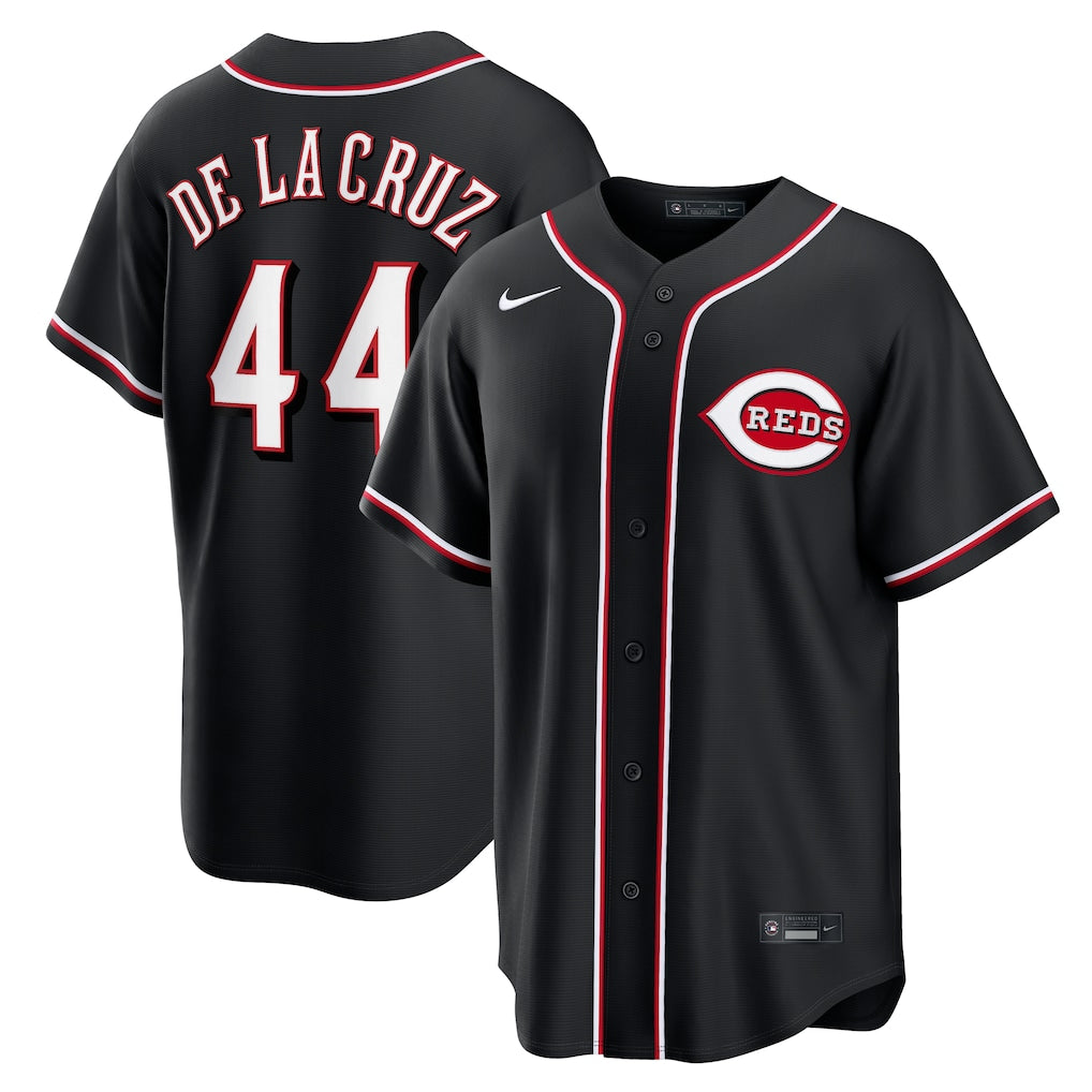 Cincinnati Reds Elly De La Cruz 2026 Fashion Black Out Jersey - Stitched Edition
