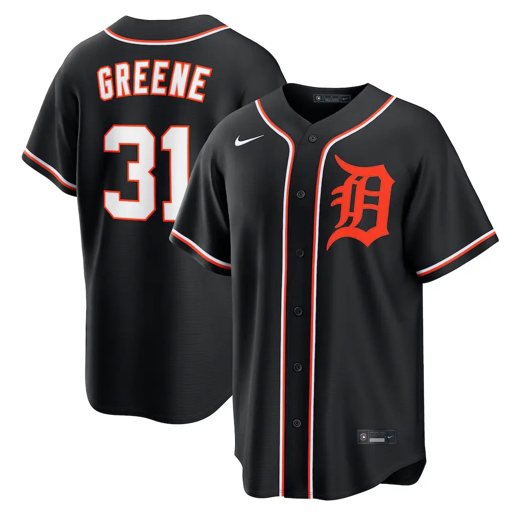 Detroit Tigers Riley Greene 2026 Fashion Black Out Jersey - Stitched Edition