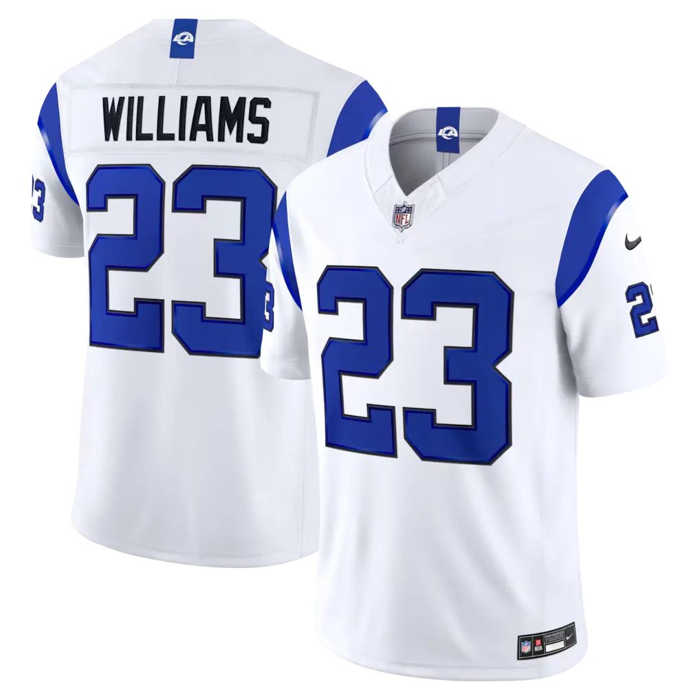 Los Angeles Rams Kyren Williams Fearsome White Stitched Limited Jersey