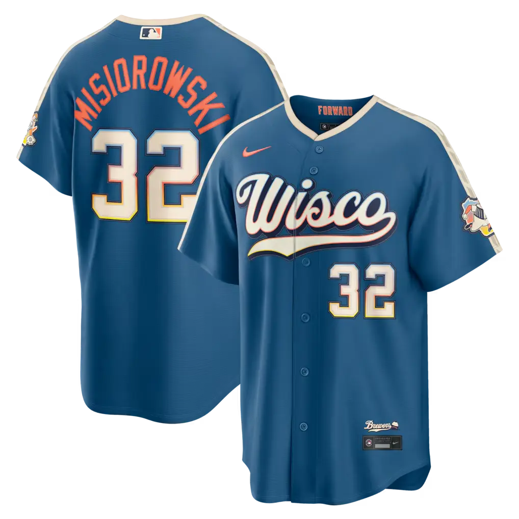 Milwaukee Brewers Jacob Misiorowski Mineral Blue 2026 City Connect Jersey Stitched