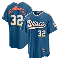 Milwaukee Brewers Jacob Misiorowski Mineral Blue 2026 City Connect Jersey Stitched