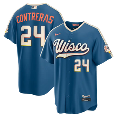 Milwaukee Brewers William Contreras Mineral Blue 2026 City Connect Jersey Stitched