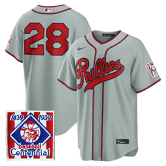 Philadelphia Phillies Alec Bohm Gray 2026 Field of Dreams Stadium Stitched Jersey