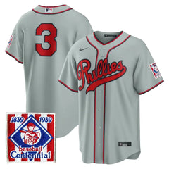 Philadelphia Phillies Bryce Harper Gray 2026 Field of Dreams Stadium Stitched Jersey