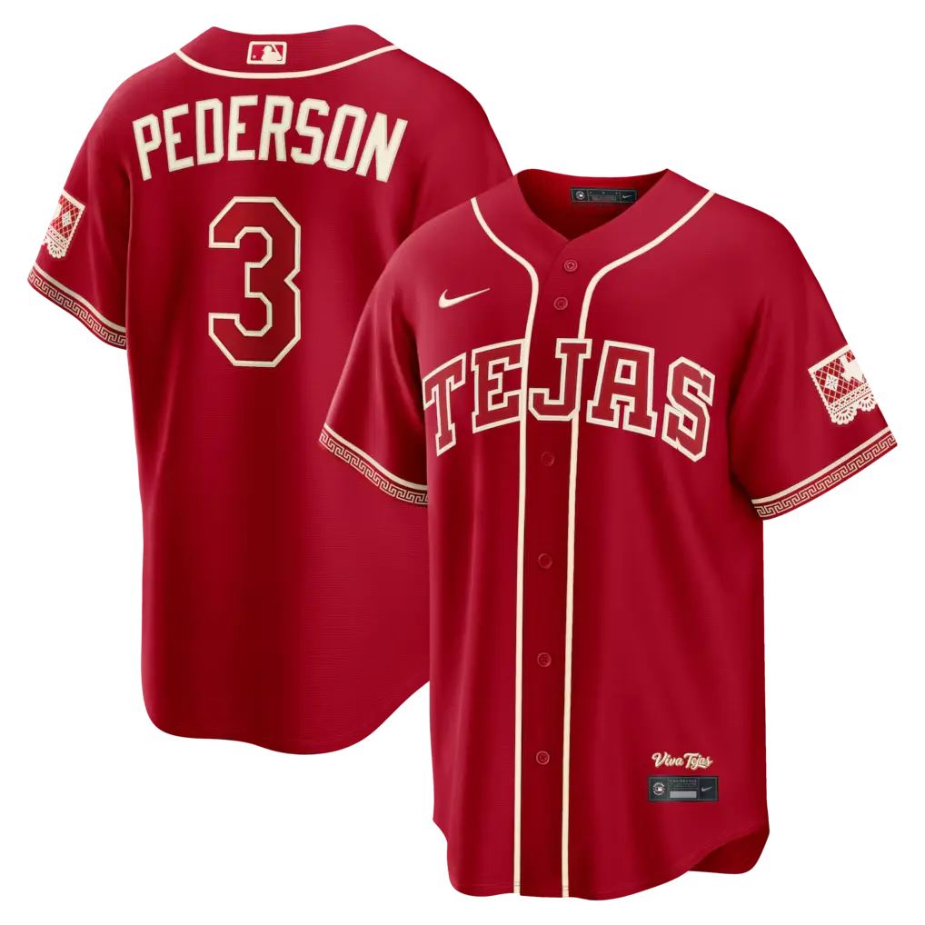 Texas Rangers Joc Pederson Red 2026 City Connect Jersey Stitched