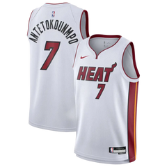 Giannis Antetokounmpo #7 Miami Heat 2026 White Stitched Jersey
