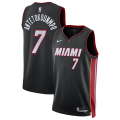 Giannis Antetokounmpo #7 Miami Heat 2026 Black Stitched Jersey
