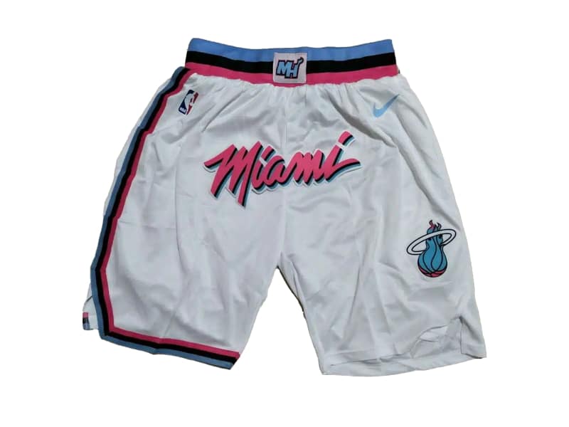 Miami Heat White Shorts