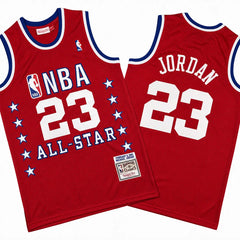Michael Jordan 23 All-Star East 1989 Red Stitched Jersey