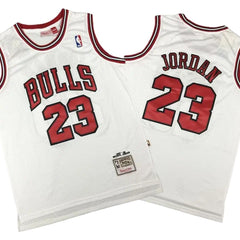 Michael Jordan 23 Bulls 1997-98 White Jersey Stitched