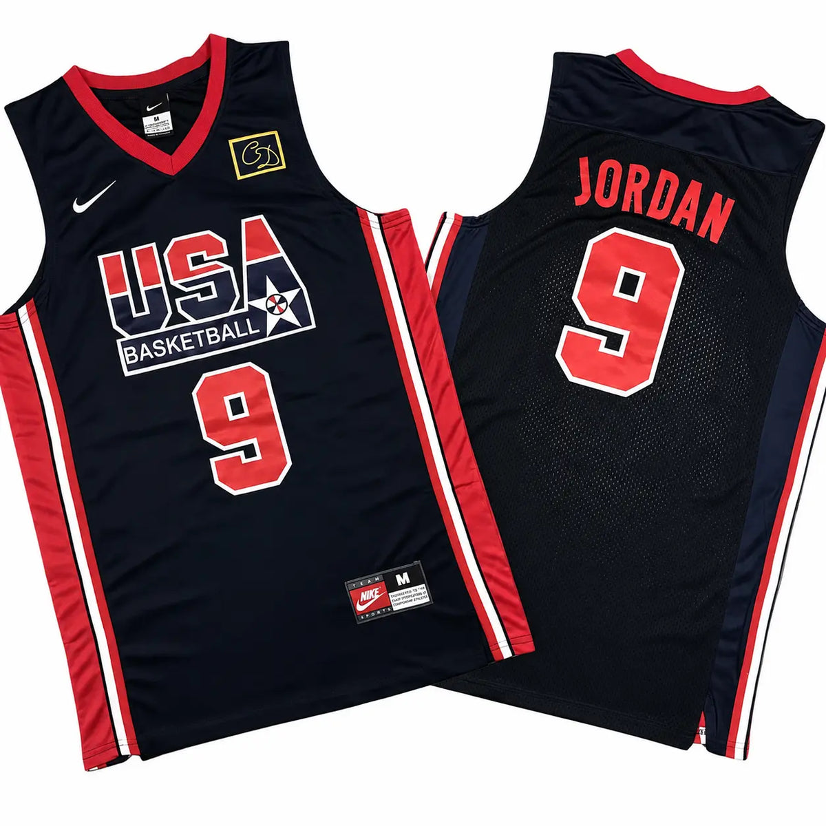 Michael Jordan 9 USA 92 Dream Team Dark Blue Stitched Jersey