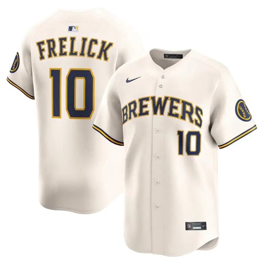 Brewers Sal Frelick Cream Home Limited Jersey Stitched