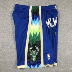 Milwaukee Bucks 2022-23 Blue City Edition Shorts