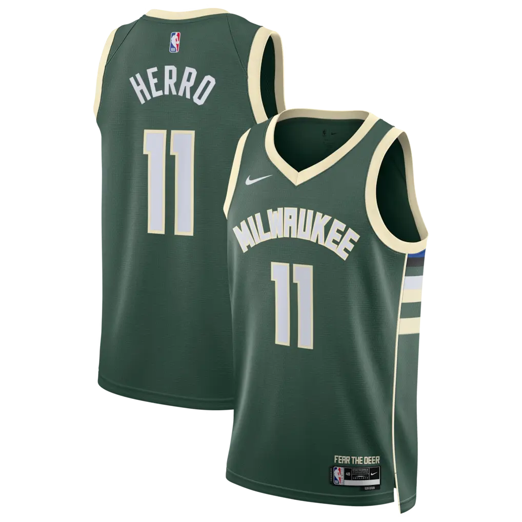 Bucks #11 Tyler Herro 2026 Hunter Green Stitched Jersey