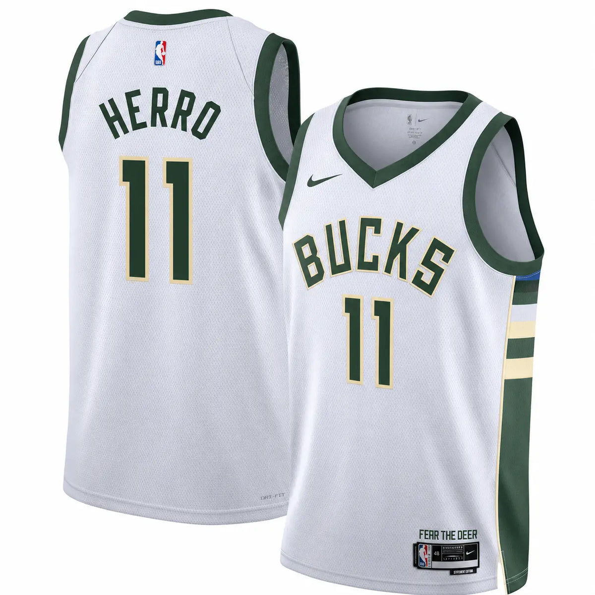Bucks #11 Tyler Herro 2026 Hunter White Stitched Jersey